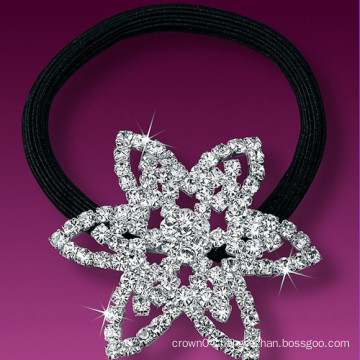 fashion metal silver plated crystal star hair band